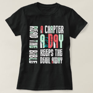 T-shirt Chapter A Day Keep The Devil Away-Funny Christian 