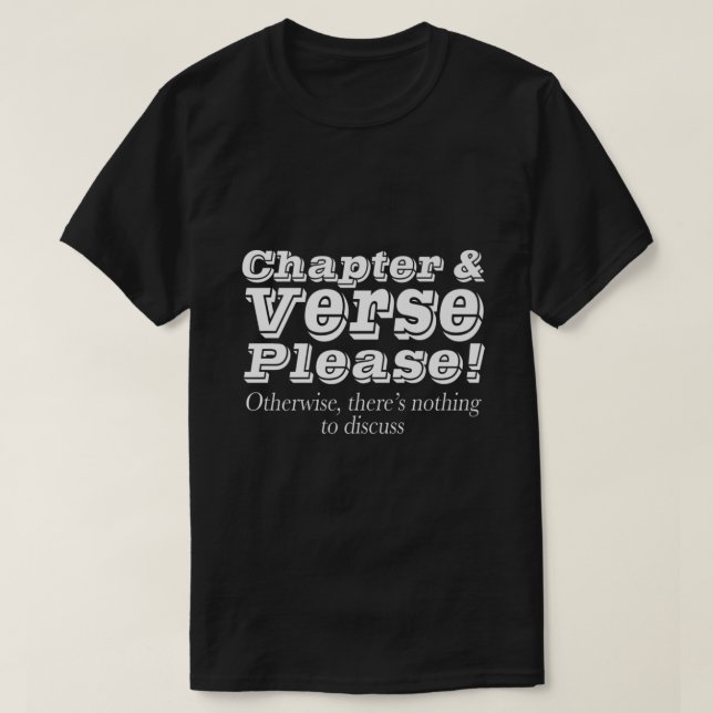T-shirt Chapter and Verse Please Christian  (Design devant)