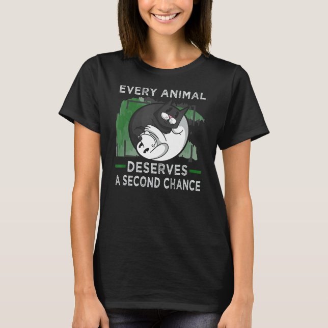 T-shirt Chaque Animal Mérite Une Seconde Chance Secourt An (Devant)