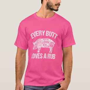 T-shirt Chaque Beurre Aime Un Bon Fumeur BBQ Grillant BBQ 