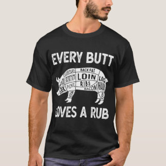T-shirt Chaque Beurre Amour Mérite Un Beau BBQ Porc Cochon