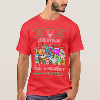 T-shirt Chaque Brainrot italien drôle de Noël Brainrot pou