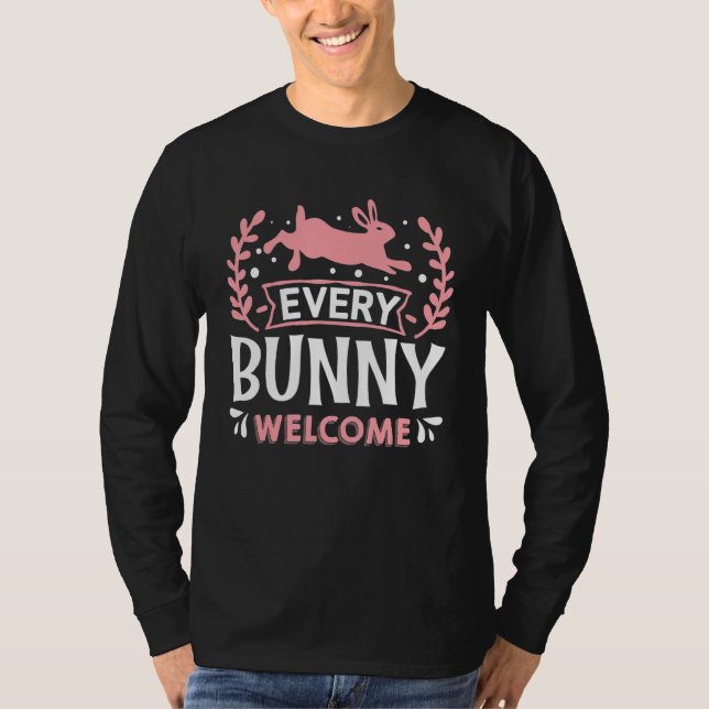 T-shirt Chaque Bunny Bienvenue Pâques (Devant)