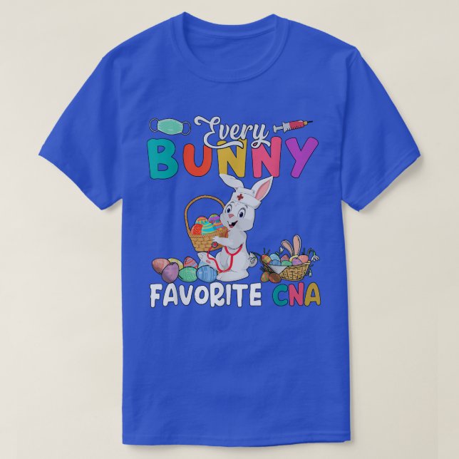T-shirt Chaque Bunny Favori CNA Joyeux Bunny Jour de Pâque (Design devant)