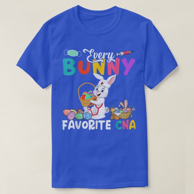 T-shirt Chaque Bunny Favori CNA Joyeux Bunny Nurse de Pâqu (Design devant)