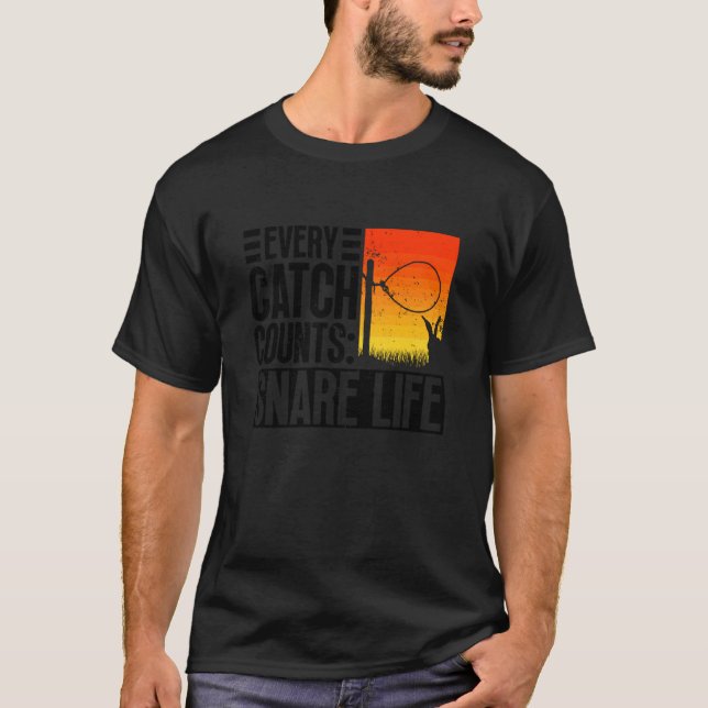 T-shirt Chaque Capture Compte Collet de Vie - Piégeage Ani (Devant)