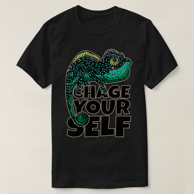 T-shirt Chaque Chameleon Connaît Sa Couleur (Design devant)