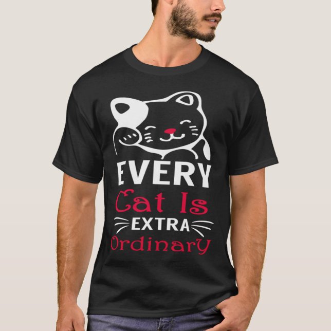 T-shirt Chaque chat est extraordinaire (Devant)