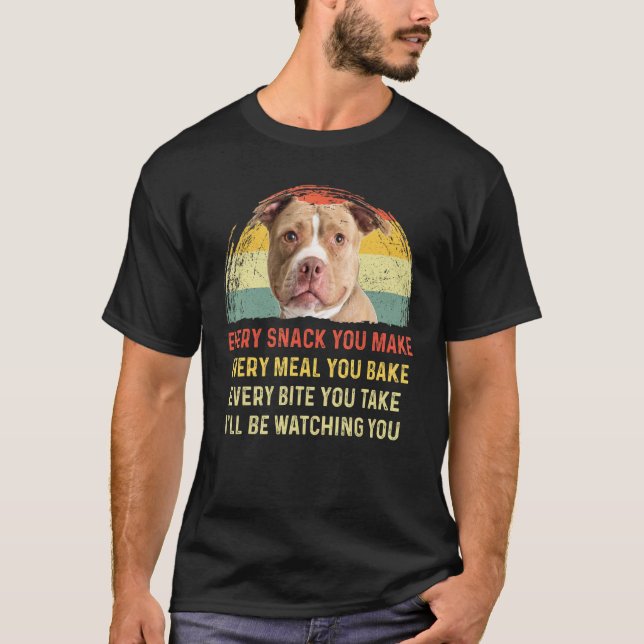 T-shirt Chaque Collation Que Vous Faites Pitbull Maman Chi (Devant)