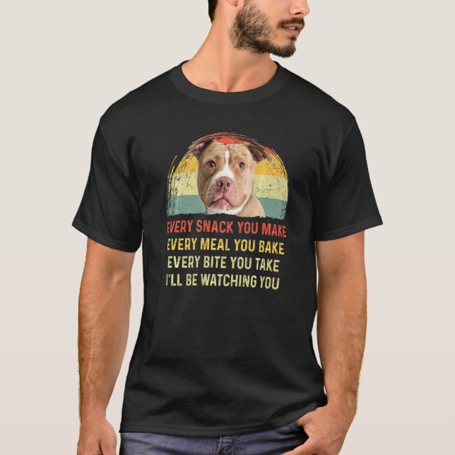 T-shirt Chaque Collation Que Vous Faites Pitbull Maman Chi (Devant)