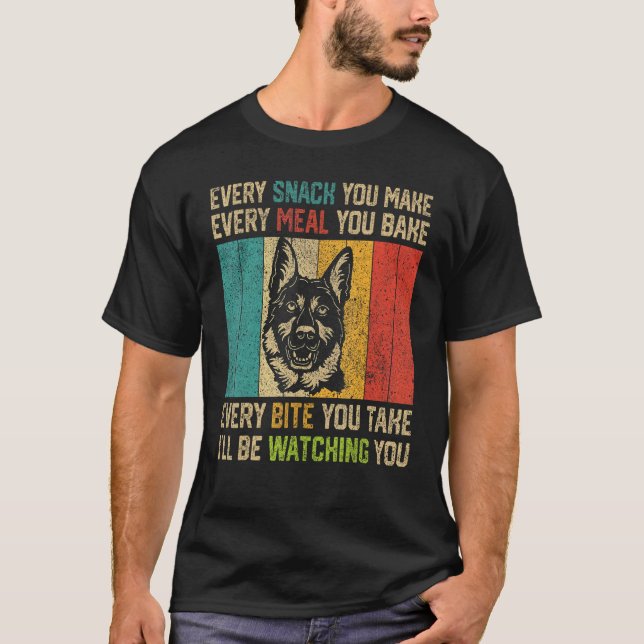 T-shirt Chaque Collation Que Vous Ferez  Berger Allemand (Devant)