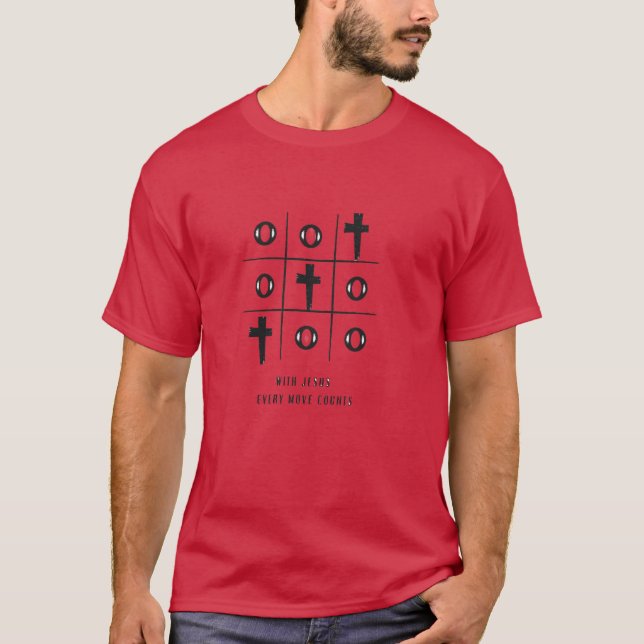 T-shirt Chaque Déplacement Compte Tic Tac Toe (Devant)
