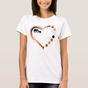 T-shirt Chaque éléphant compte Golden Heart Elephant Paws