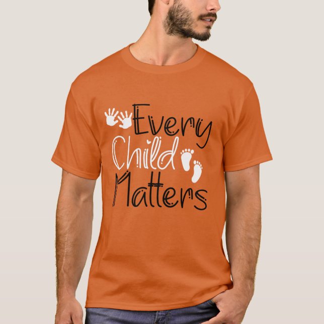 T-shirt Chaque enfant compte, Orange Orange Day (Devant)