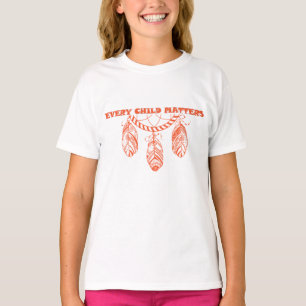 T-shirt Chaque enfant compte une chemise orange jour