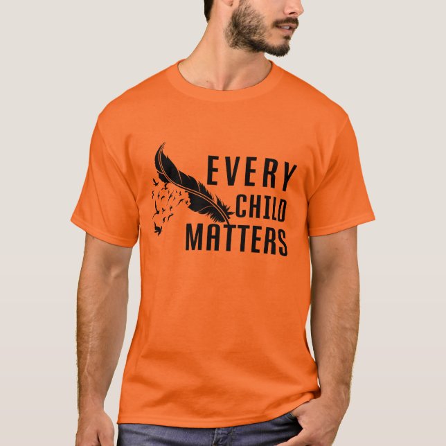 T-shirt Chaque enfant est important jour orange autochtone (Devant)