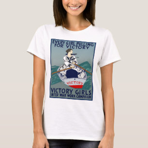 T-shirt Chaque fille tirant pour la victoire