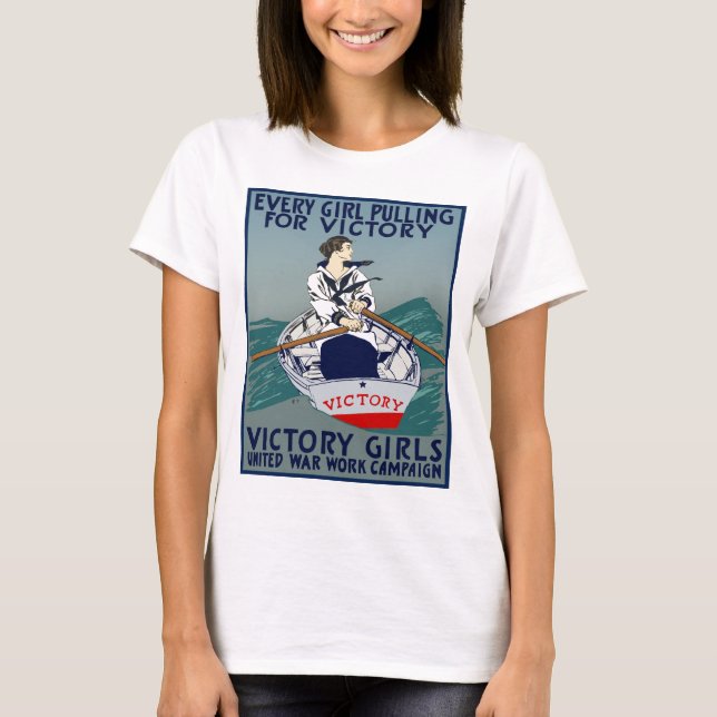 T-shirt Chaque fille tirant pour la victoire (Devant)