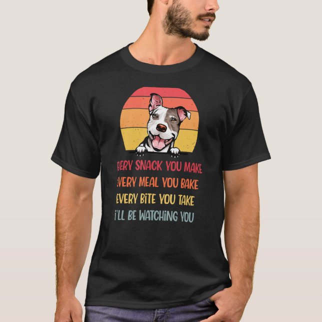 T-shirt Chaque friandise que vous faites Pit Bull Dog  Mam (Devant)