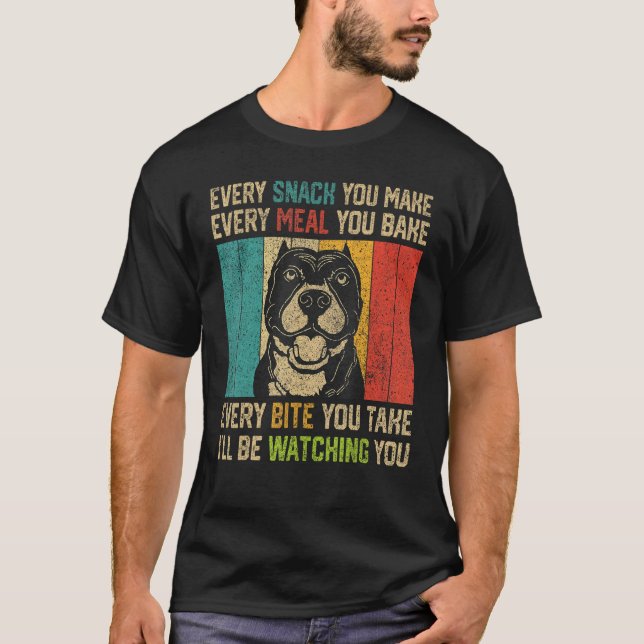 T-shirt Chaque Friture Que Vous Ferez  Pitbull (Devant)