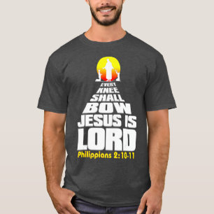 T-shirt Chaque genou Bow Jésus est le Seigneur chrétien