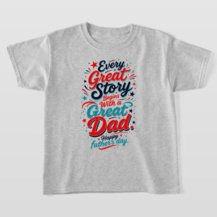 T-shirt Chaque Grande Histoire Commence Avec un Grand Papa