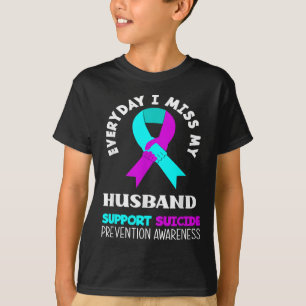 T-shirt Chaque jour je manque mon mari soutien à la sensib