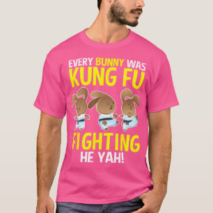 T-shirt Chaque Lapin Était Kung Fu Combattant T Chirt Lapi