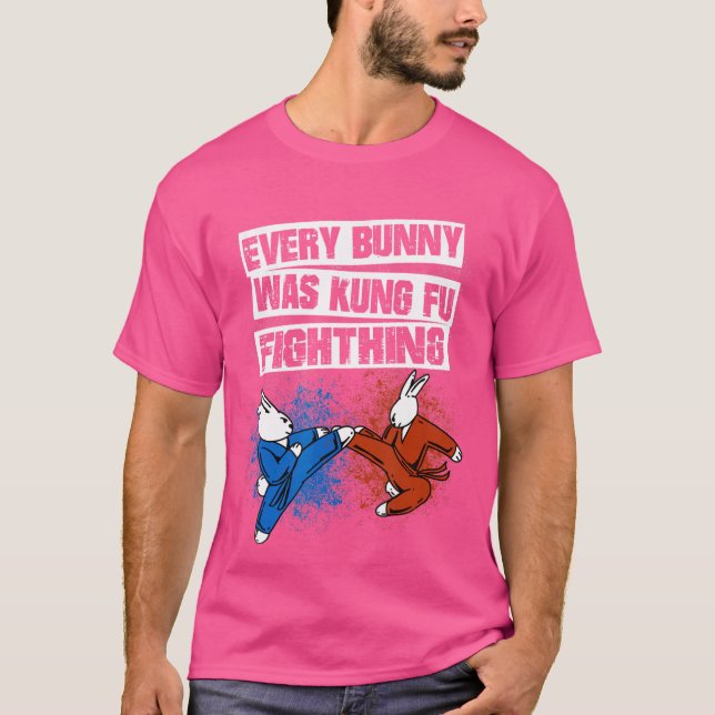 T-shirt Chaque Lapin Était Kung Fu Lutter Funny Kung Fu Sh (Devant)