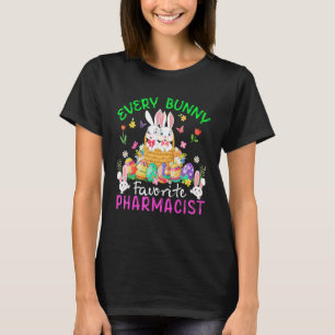 T-shirt Chaque Lapin Favori Pharmacien Deux Bunnies Avec E