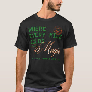 T-shirt Chaque Mile Contient Magic Camper Life - Vert