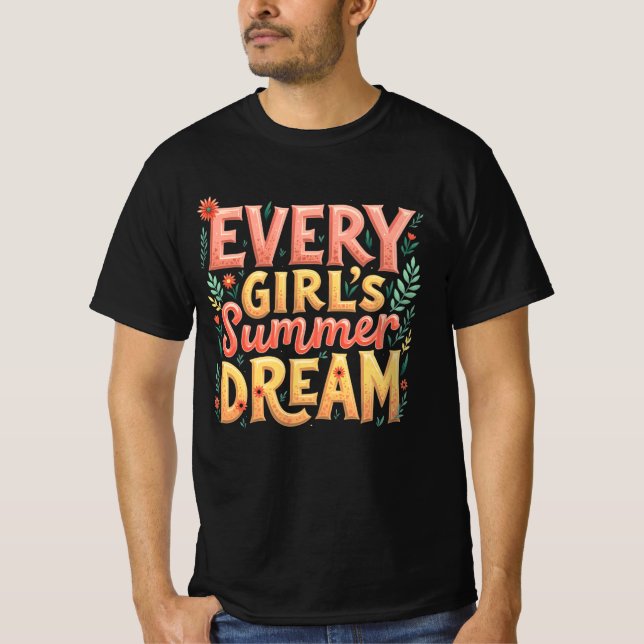 T-shirt Chaque rêve d'été de fille 2 (Devant)