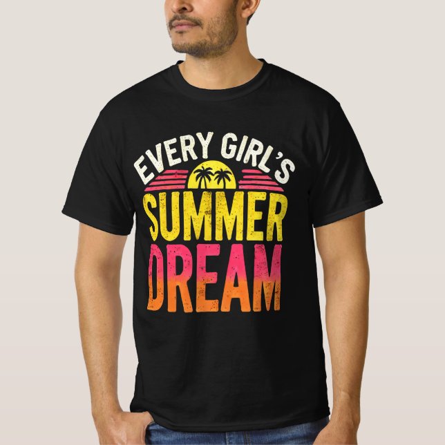 T-shirt Chaque rêve d'été pour filles (Devant)