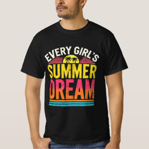 T-shirt Chaque rêve d'été pour filles