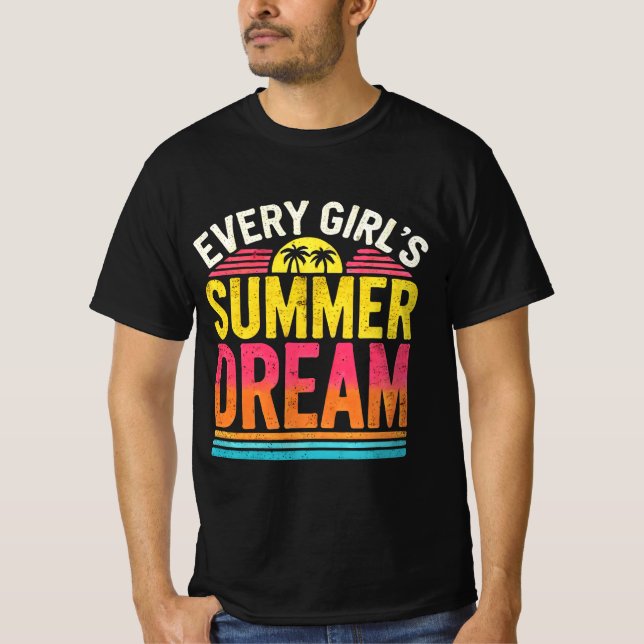 T-shirt Chaque rêve d'été pour filles (Devant)