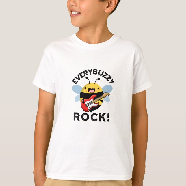 T-shirt Chaque Rock Buzzy Funny Musique Bee Pun (Devant)
