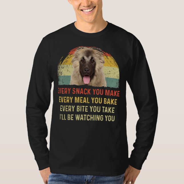 T-shirt Chaque Snack Que Vous Faites Caucase Berger Chien  (Devant)