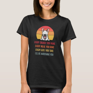 T-shirt Chaque Snack, tu fais Bull Terrier Chien Chien Mam