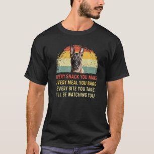 T-shirt Chaque Snack, tu fais du chien Malinois belge mama