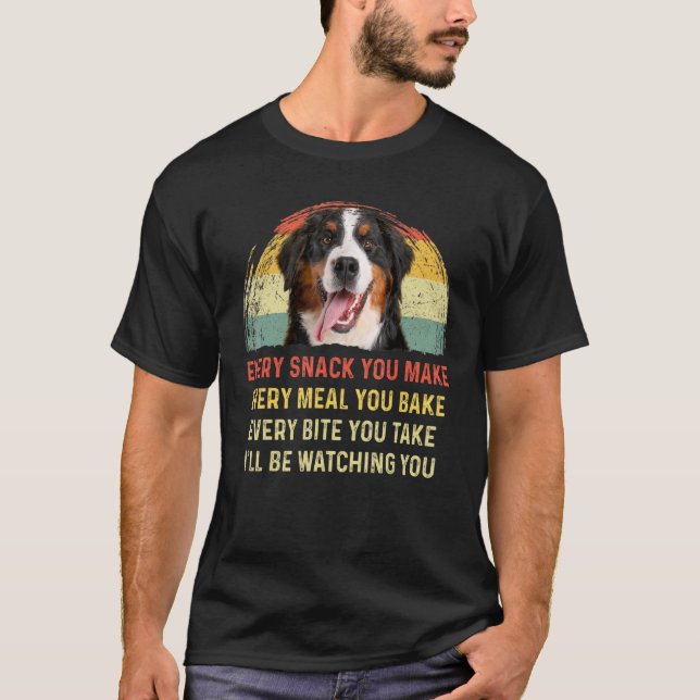 T-shirt Chaque Snack Vous Faites Bernese Mountain Dog Mama (Devant)