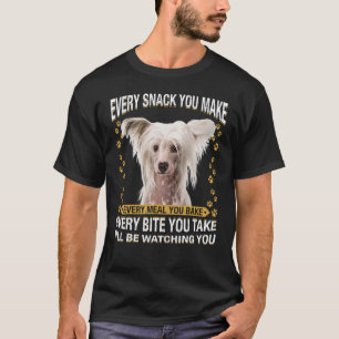 T-shirt Chaque Snack Vous Faites Chinois Crested Chien Mam