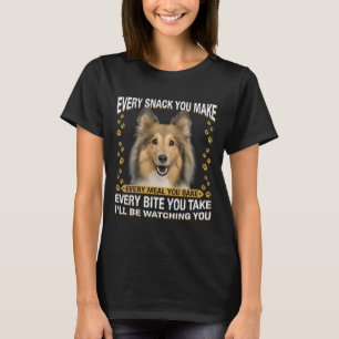 T-shirt Chaque Snack Vous Faites Drôle Sheltie Chien Maman