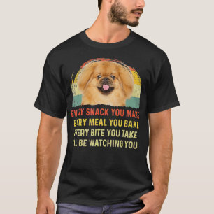 T-shirt Chaque Snack Vous Faites Pekingese Chien Maman Chi