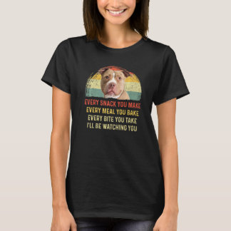 T-shirt Chaque Snack Vous Faites Pitbull Chien Maman Chien
