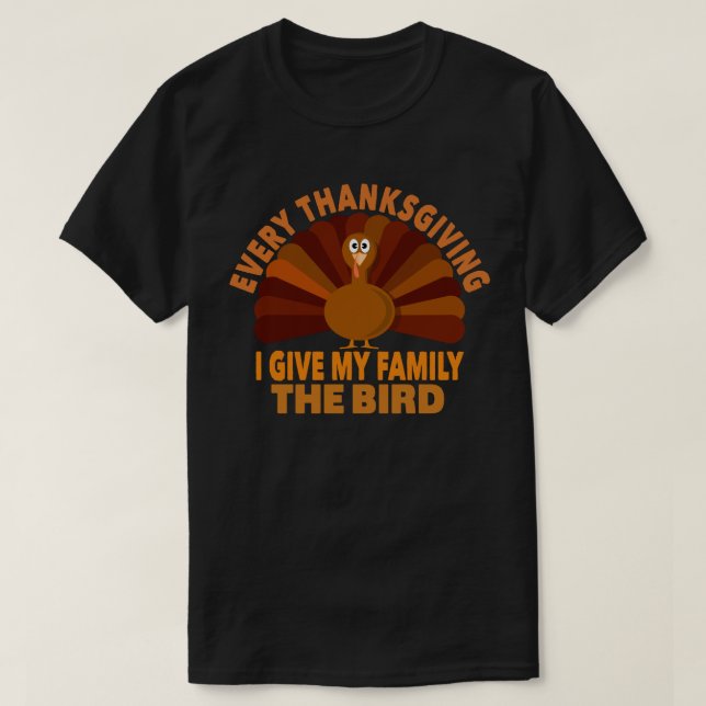 T-shirt Chaque Thanksgiving Je Donne Le Cadeau À Ma Famill (Design devant)