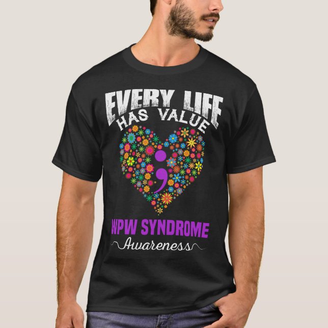 T-SHIRT CHAQUE VIE A UNE CONNAISSANCE DE WPW SYNDROME DE V (Devant)