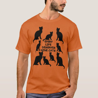 T-shirt Chaque Vie Mérite Neuf Chats Amoureux de les chats