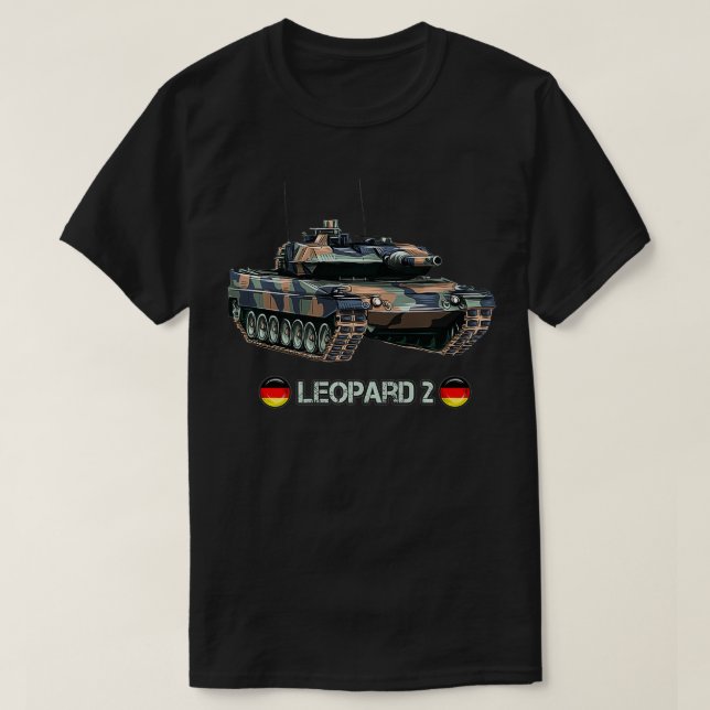 T-shirt Char de combat principal allemand moderne Leopard  (Design devant)