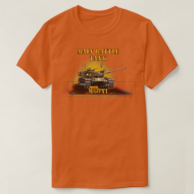 T-shirt Char de combat principal M60A1 avec face droite d' (Design devant)