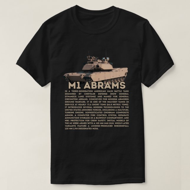 T-shirt Char M1 Abrams (Design devant)